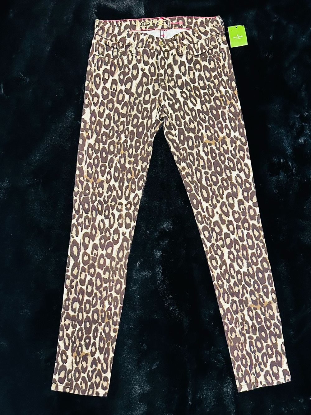 Kate Spade New York Leopard Print Skinny Jeans Size 25 NWT
